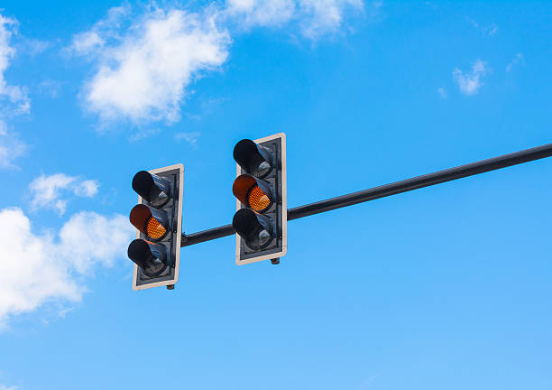 istock image of traffic light, the amber light 516287603