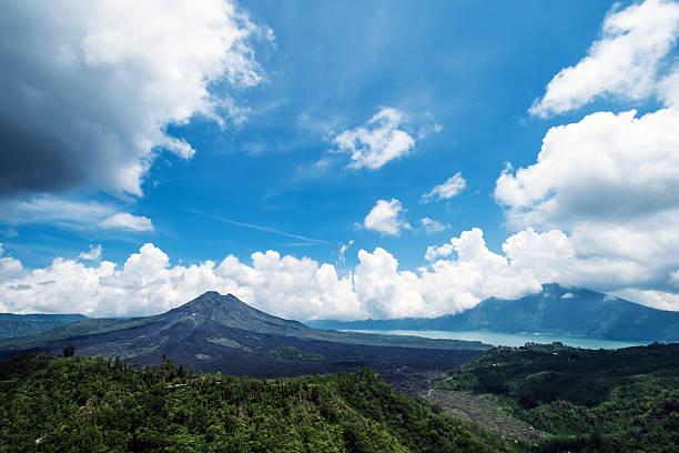 istock Landscape volcano with blue sky in Bali, Indonesia 516290936