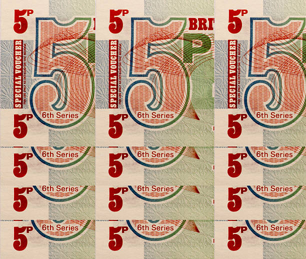 istock paper money British Armed Forces 5 Pence. 516291356