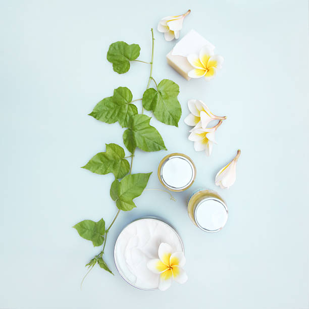 productos cosméticos natural - flower single flower spa white fotografías e imágenes de stock