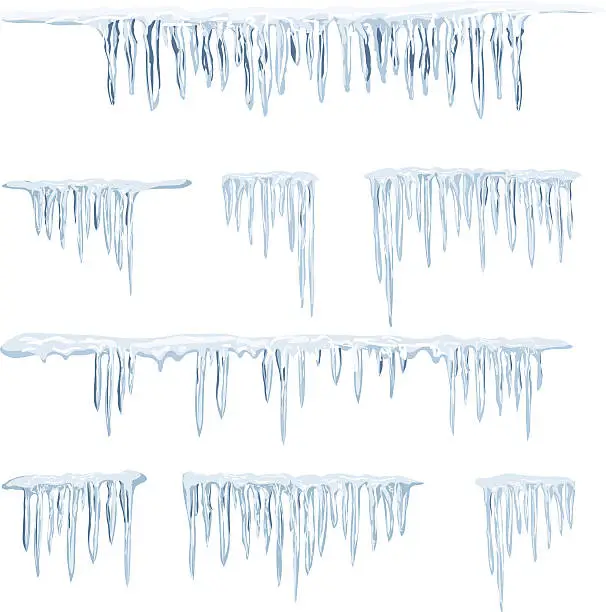 Vector illustration of Icicles