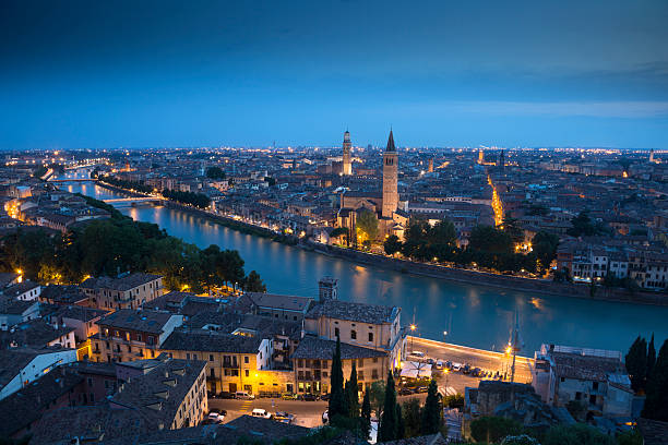istock Verona Skyline at Night 516313127