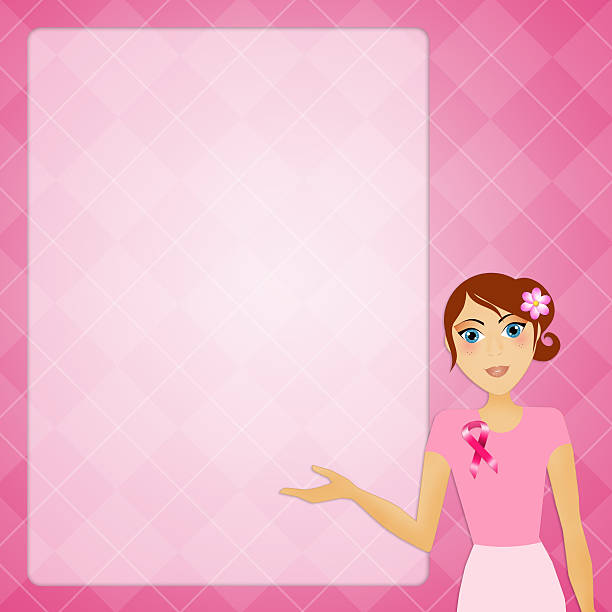 乳がん防止 - backgrounds pink femininity ribbon点のイラスト素材／クリップアート素材／マンガ素材／アイコン素材