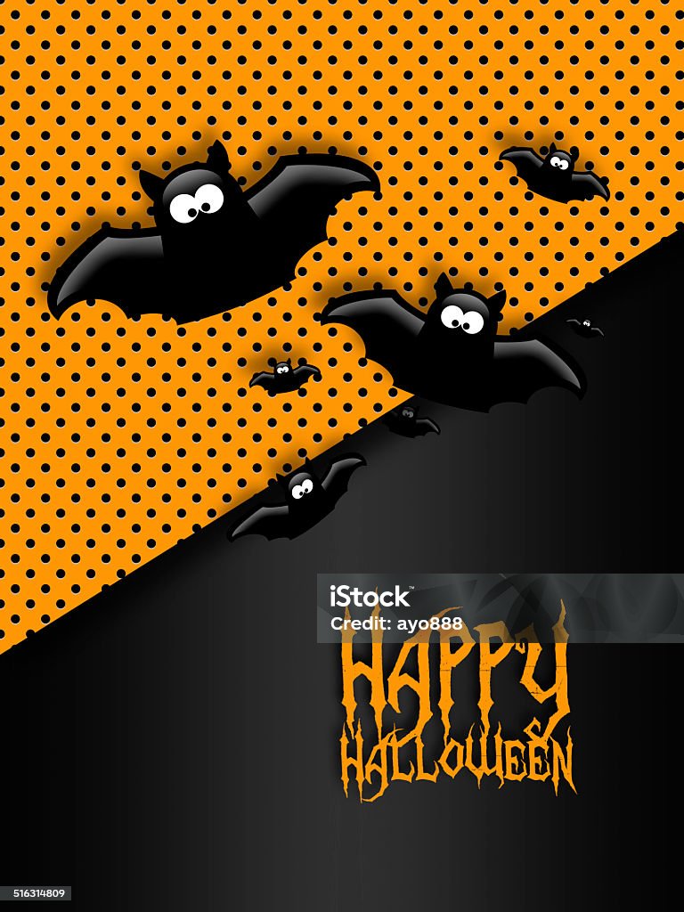 halloween greetings card with moon and bats halloween funny greetings card with black bats Animal stock illustration