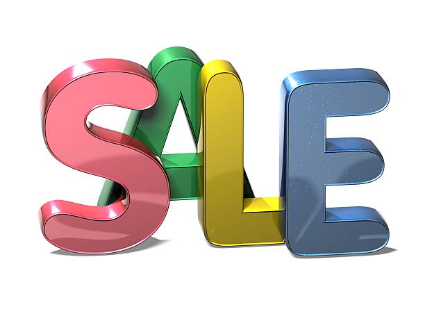 istock 3d SALE word over white background. 516315983