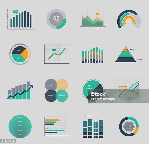Business And Market Icon Stock Illustration - Download Image Now - Chart, Graph, Computer Graphic
