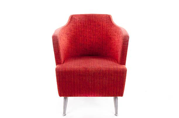 istock Red chair placed on a white background 516318320