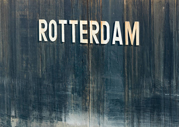 istock rotterdam, city, letters on grungy wall 516318325
