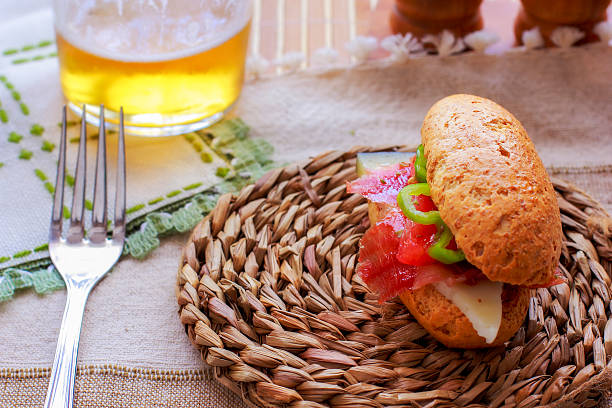 istock sandwich with ham,cheese, tomatoes and peppers 516319341