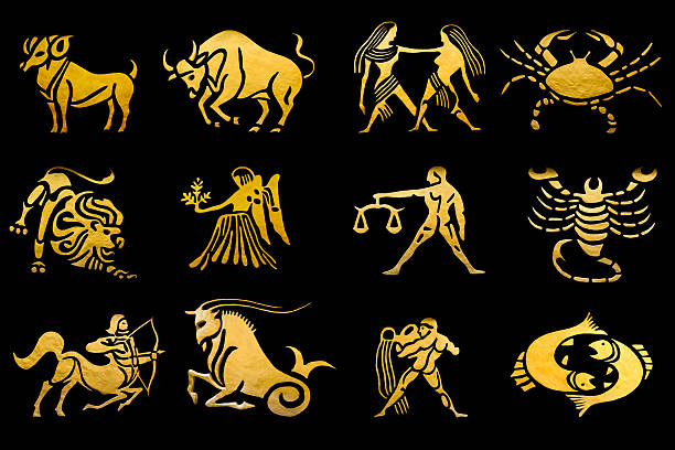 istock Zodiac and star signs horoscopes black isolated 516319378