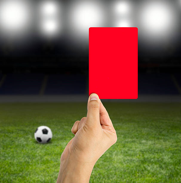 player out Football referee showing you the red card sports official stock pictures, royalty-free photos & images