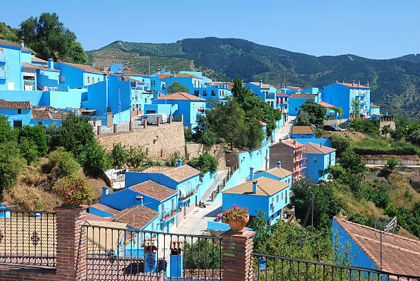 Village Smurf of Juzcar, Malaga stock photo
