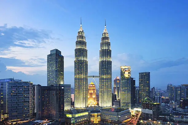 Photo of Petronas Towers at Sunset, Kuala Lumpur, Malaysia
