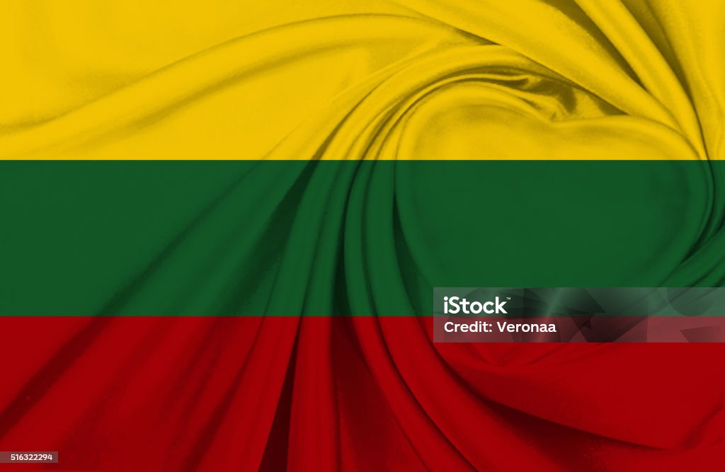 Bandeira da Lituânia - Foto de stock de Algodão - Material Têxtil royalty-free