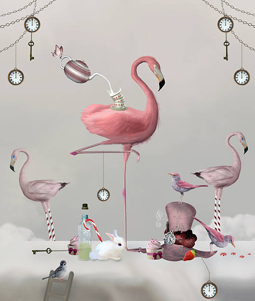 istock Wonderland series - Flamingo tea party 516322986