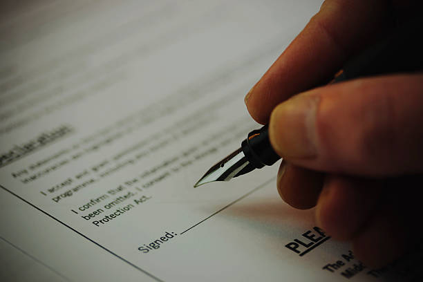 istock Close up of a university application form 516324010