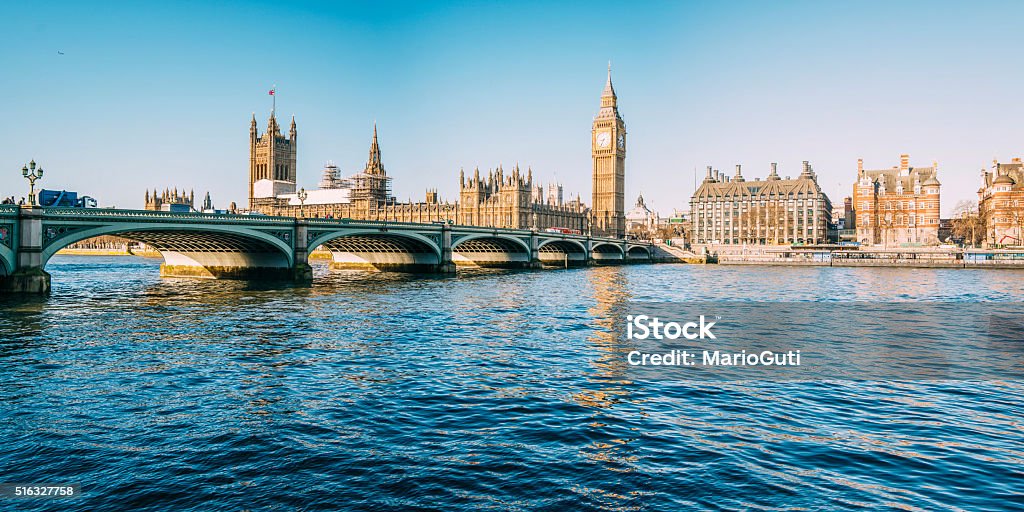 Big Ben - Houses of Parliament One of the most iconic buildings in London, England, and home of UK's government. London - England Stock Photo