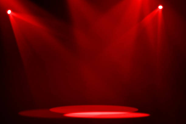 istock Red stage theater background 516328724
