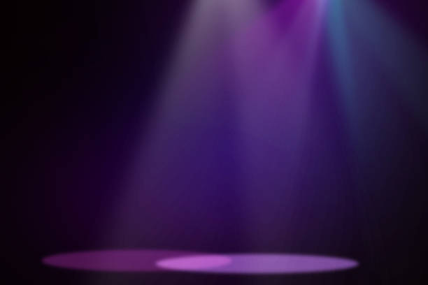 istock Purple stage theater background 516328838