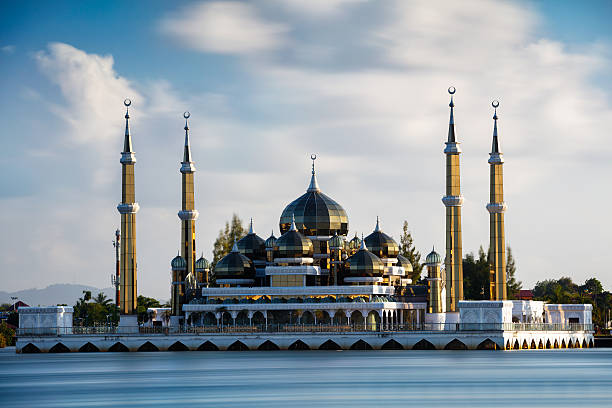 Crystal mosque Crystal mosque in Kuala Terengganu, Malaysia terengganu stock pictures, royalty-free photos & images