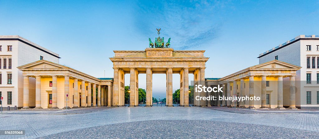 Brandenburg Gate panorama, Berlin, Germany - Royalty-free Brandenburgse poort Stockfoto