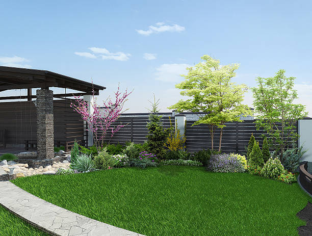 istock Arrangement patio living space, 3d render 516331658
