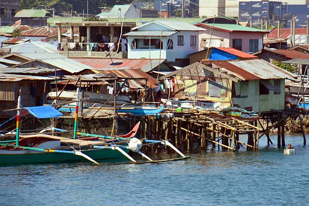 istock Stilt houses on Davao waterfront, Mindanao 516334309