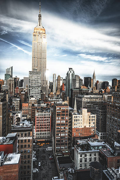 istock vintage manhattan skyline with empire state building 516334837
