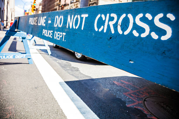 istock Police Line in New York downtown 516335157