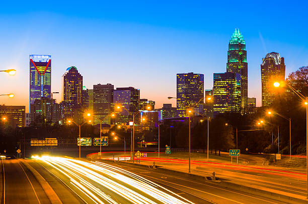 istock Charlotte downtown skyline at sunset 516336165