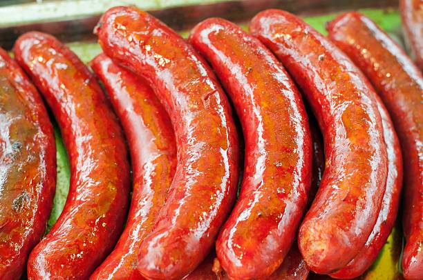 istock Fresh sausage roasted on the grill 516336203