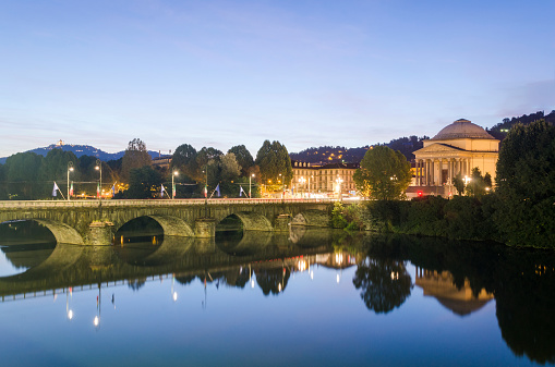 Turin (Torino), river Po and Gran Madre