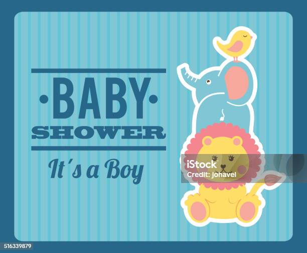 Baby Shower Design Stock Illustration - Download Image Now - Activity, Arts Culture and Entertainment, Baby Shower