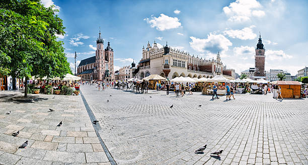 Krakow Main Market square of Krakow krakow stock pictures, royalty-free photos & images