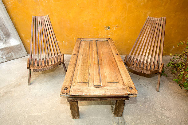 reclaimed material furniture stock photo