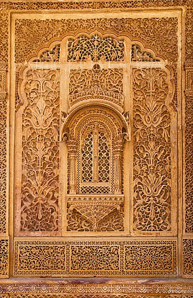 Photo of Carved window in Mandir Palace, Jaisalmer, Rajasthan, India