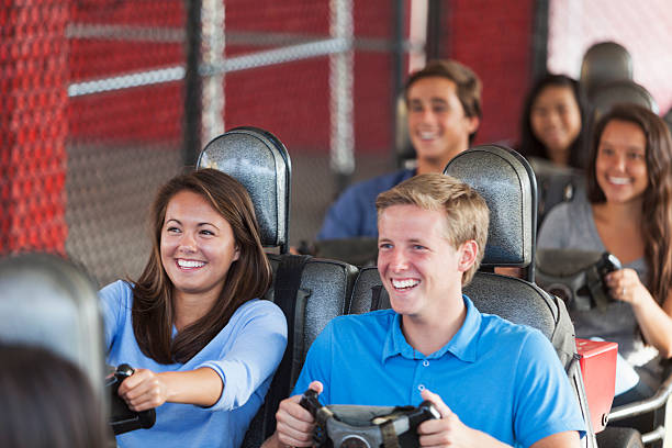 istock Couple at amusement park 516351053
