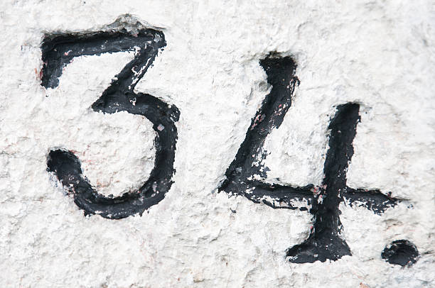 istock number thirty four 34 painted on a house wall 516351721