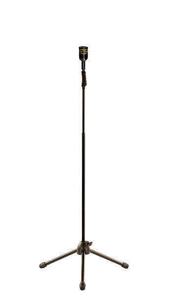 istock Old retro style radio microphone on a stand 516354503