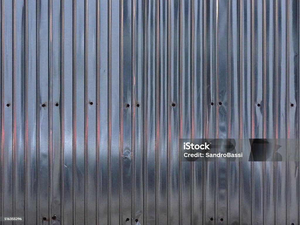 Corrugated Metal Fence Industrial Metallic Fence Accuracy Stock Photo