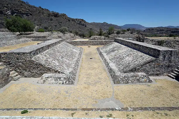 ancient Zapotec ballgame court in Yagul,OAxaca,Mexico