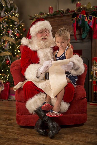 istock Real Santa Claus reading naughty nice list 516356041