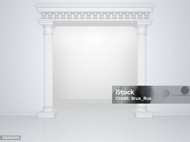 Classic Portal With Columns Stock Photo - Download Image Now - Architectural Column, Architecture, Building Entrance