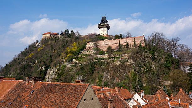 грац, schlossberg - schönes wetter стоковые фото и изображения