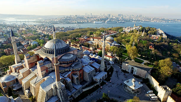 istock Hagia Sophia shot from air 516359170