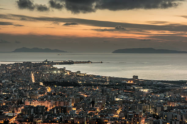 istock Trapani cityscape at twilight, Sicily 516361336