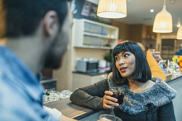 istock Couple in a coffee shop 516362138