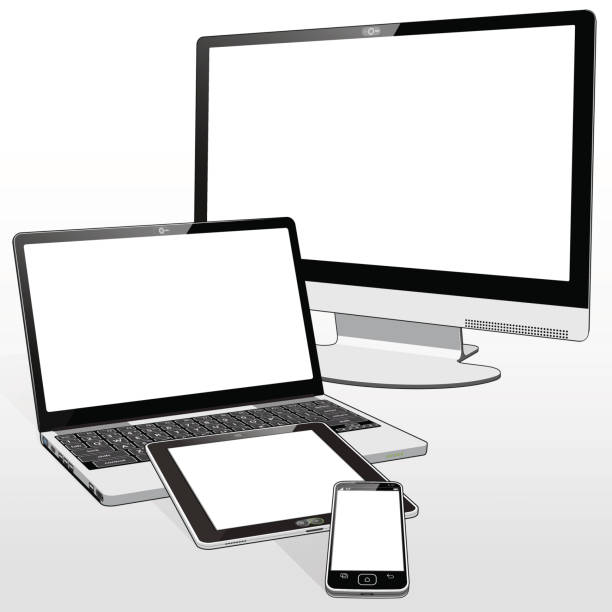 istock Tablet PC SmartPhone Laptop and Monitor - Blank White 516363886
