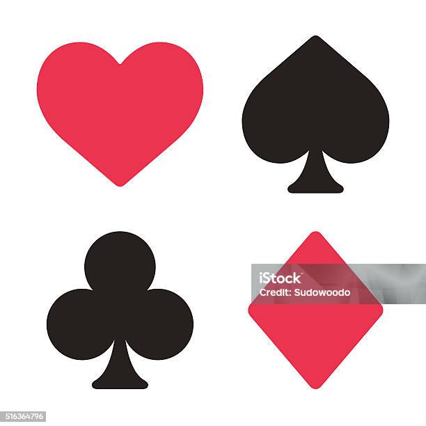 Playing Card Symbols Set Stock Illustration - Download Image Now - Playing Card, Poker - Card Game, Icon Symbol