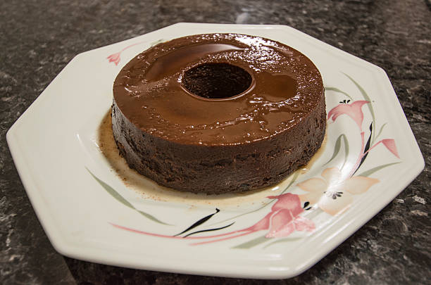 Chocolate pudding I stock photo